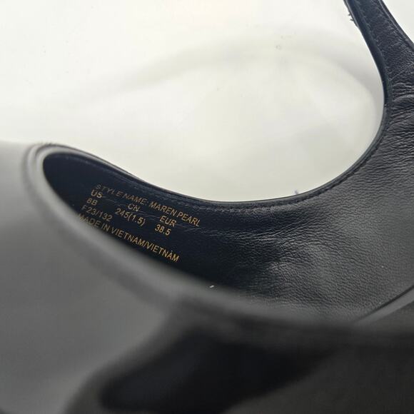 kate spade new york 8 Maren Pearl Patent Leather Mary Jane Pump Strap Almond - Picture 7 of 16